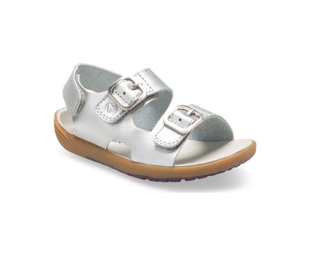 Merrell Sandals Silver - Bare Access Steps® - Kids 84DSYTVCW